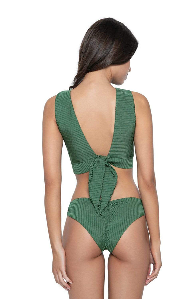 PQ Swim Emerald Basic Ruched Teeny Bottoms