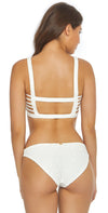 PilyQ Eyelet Caged Bikini Top EYE-305H White: