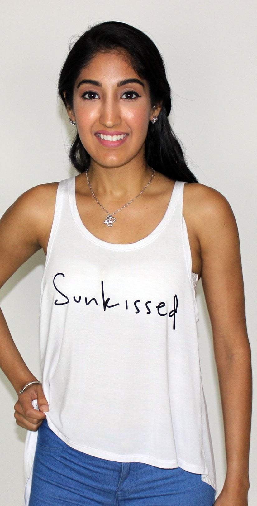 Ete Apparel Sunkissed White Tank Top 1-10-WHT-SK-17-P: