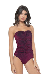 PQ Swim Garnet Ruched One Piece