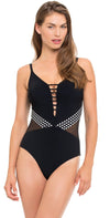 Profile by Gottex Hollywood One-Piece Swimsuit in Black E854-2074-001: