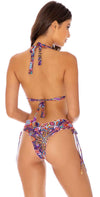 Luli Fama Tiki Babe Reversible Drawstring Bikini Bottom in Multicolor