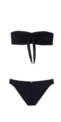 PilyQ Midnight Gold Isla Bandeau Top in Black MID-156B: