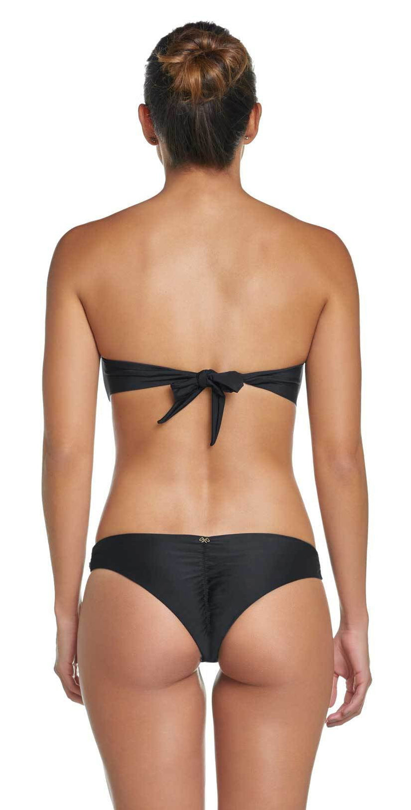 PilyQ Midnight Gold Isla Bandeau Top in Black MID-156B: