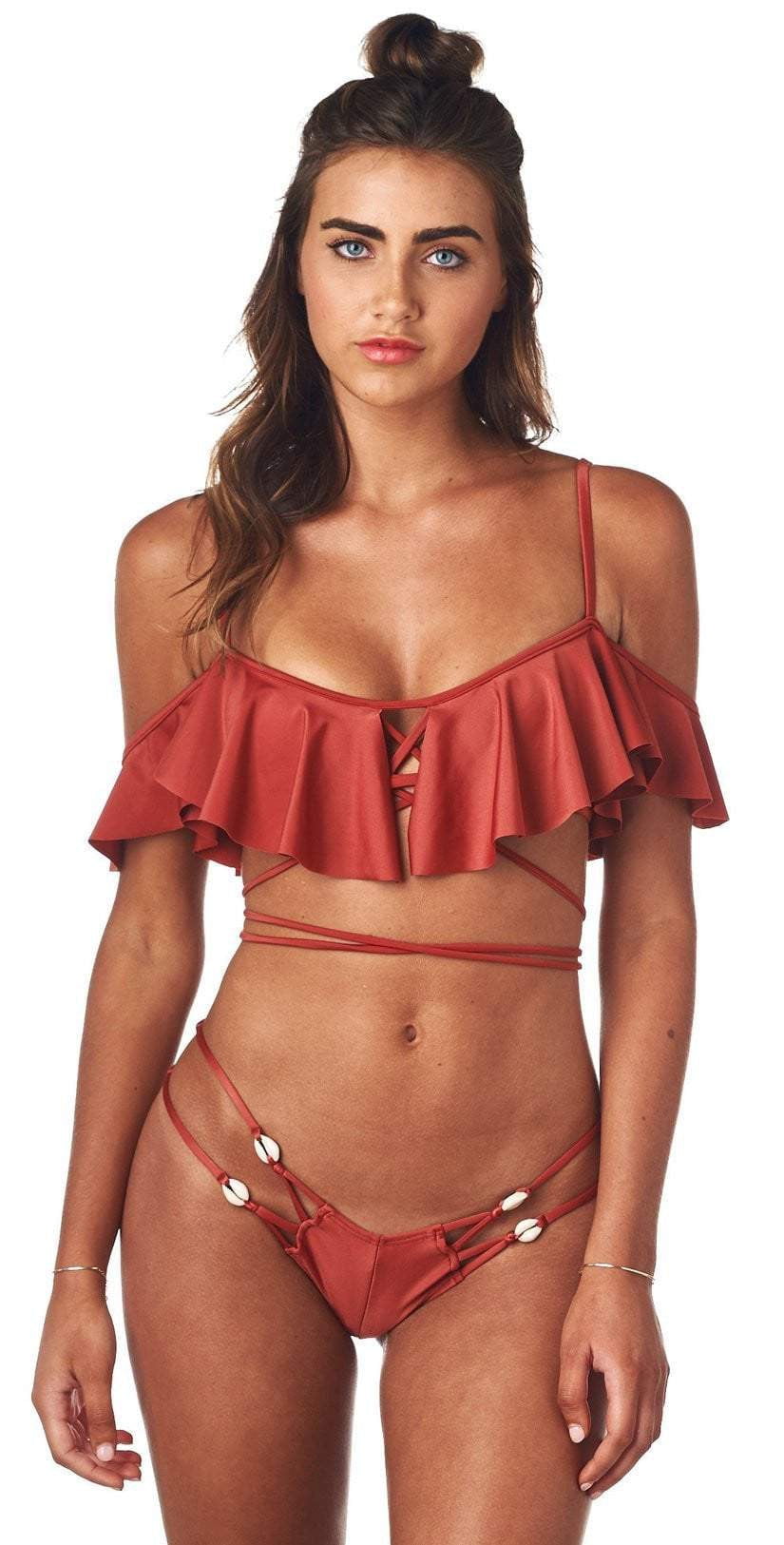 South Beach Swimsuits Montce Cage Bralette Top in Red Floral – South Beach  Swimsuits