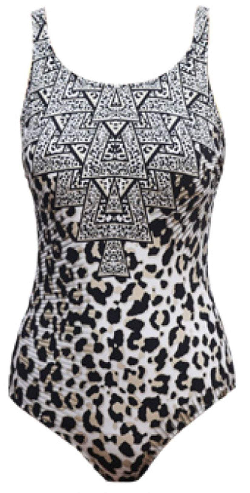 Jamu One Piece Post Mastectomy Swimsuit. Blk and White Print. New with Tags