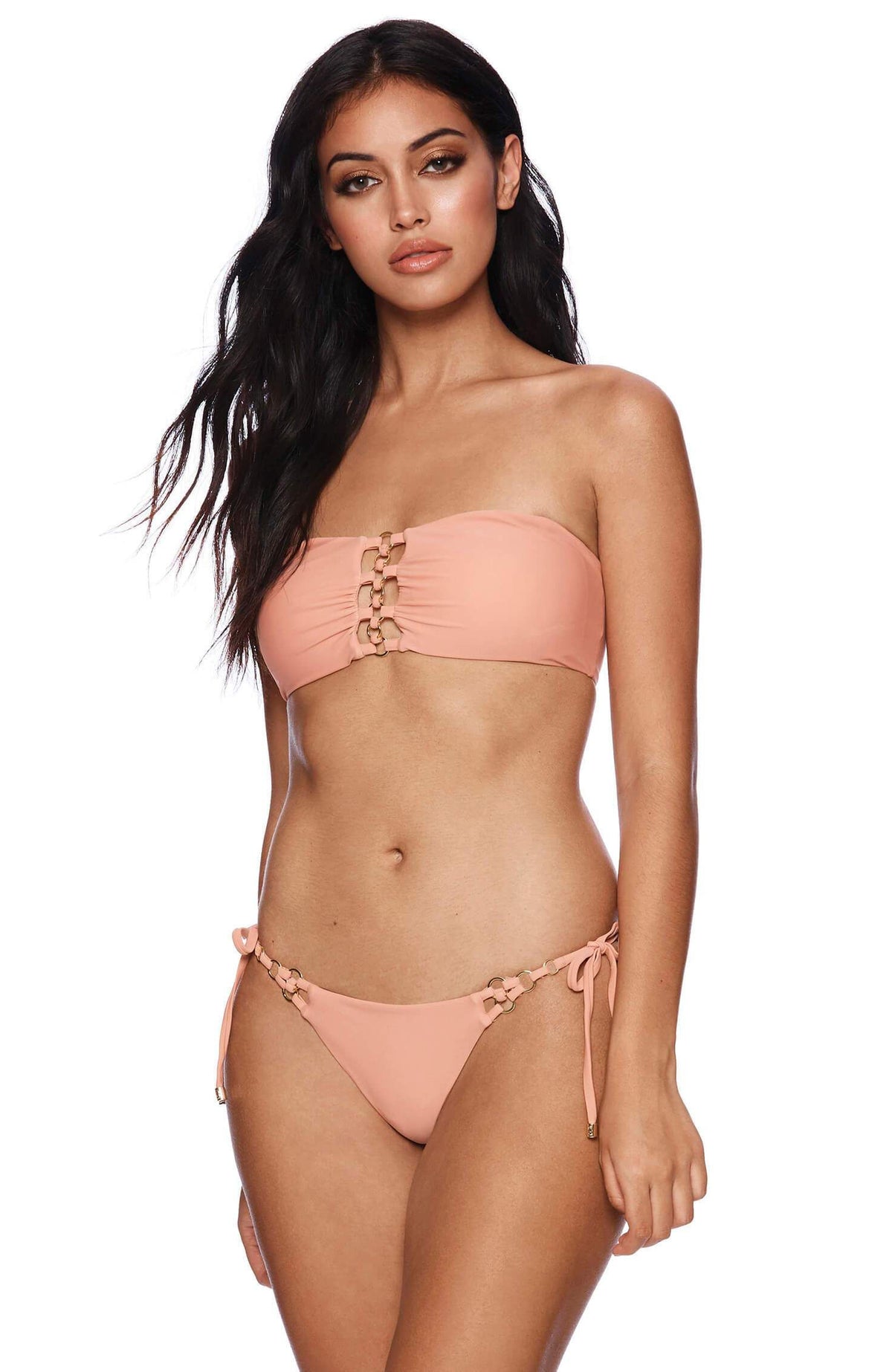 Beach Bunny Piper Skimpy Bikini Bottom In Whiskey Rose