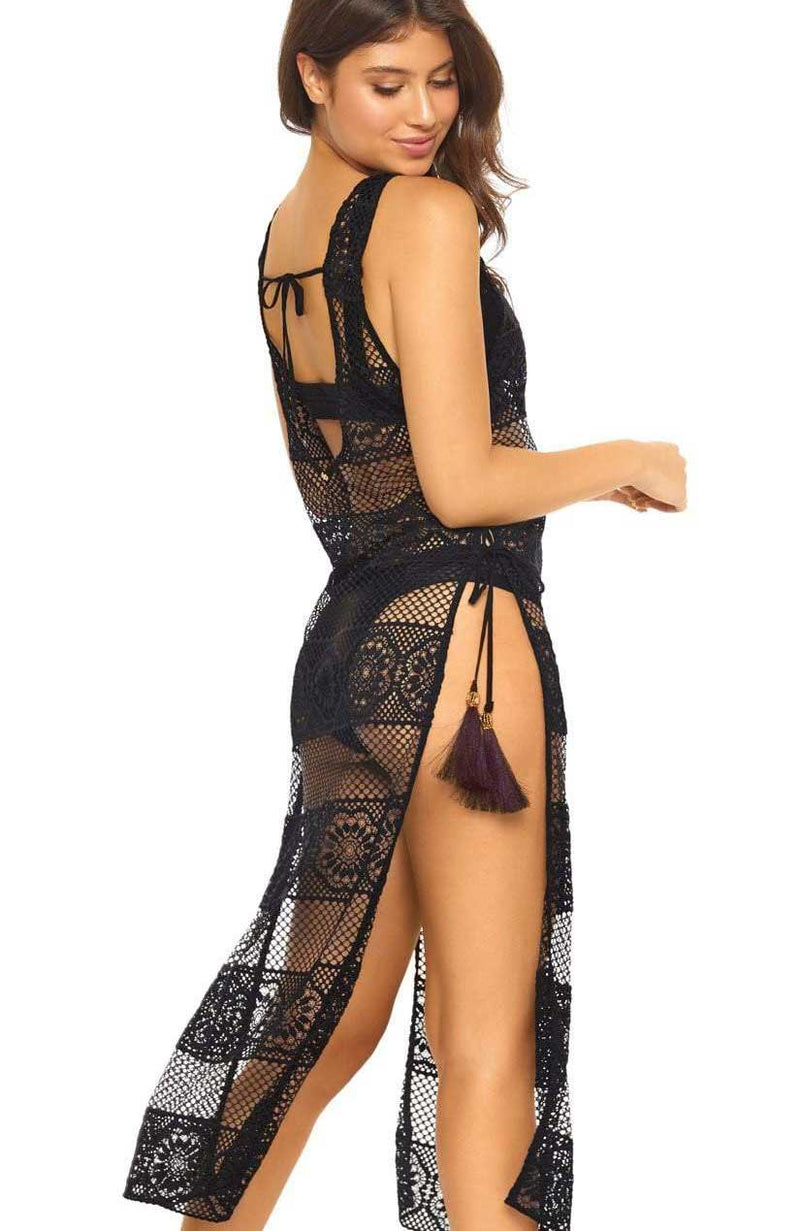 PilyQ Joy Lace Cover Up in Midnight MID 965D