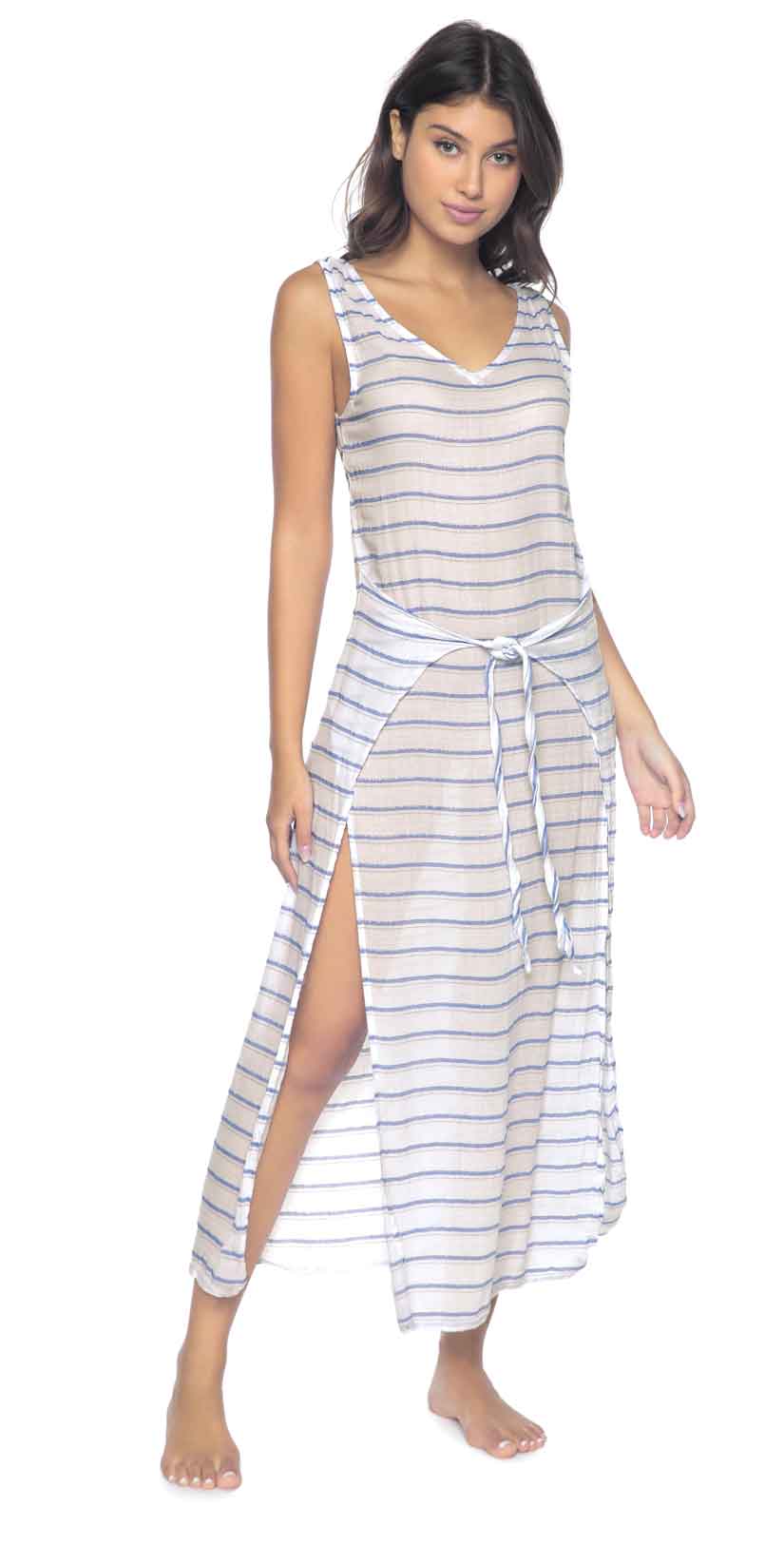 PilyQ Bay Stripe Sophie Tie Dress: