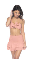 PilyQ Dusty Rose Cleo Tie Top front