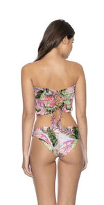 PilyQ Bahamas Smocked Bandeau Bikini Top  back