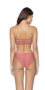 PilyQ Lotus Basic Ruched Full Bikini Bottom back