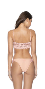 PilyQ Pink Sand Sweetheart Lace Bralette  back