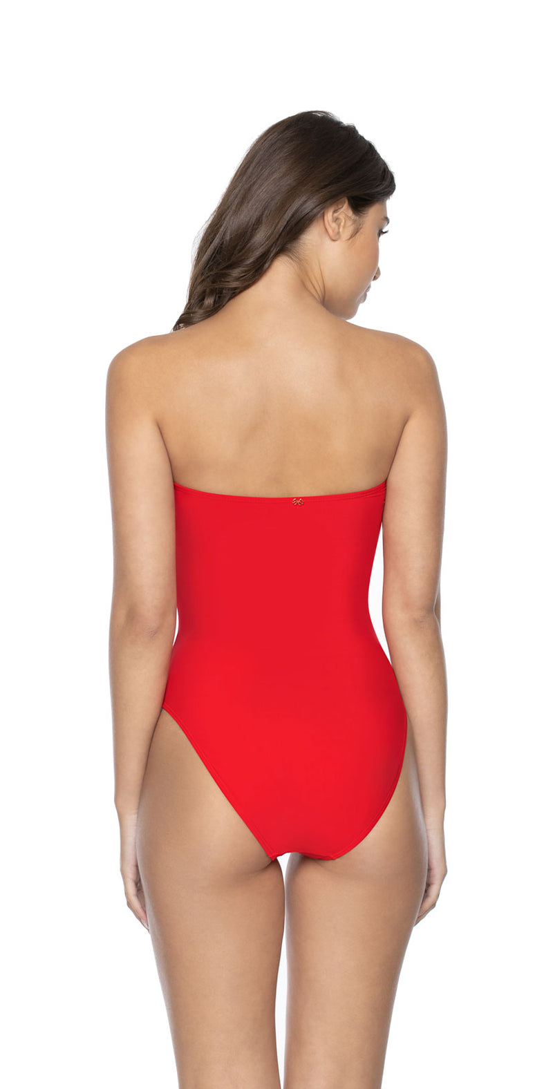 PilyQ Red Coral Sabrina One Piece back