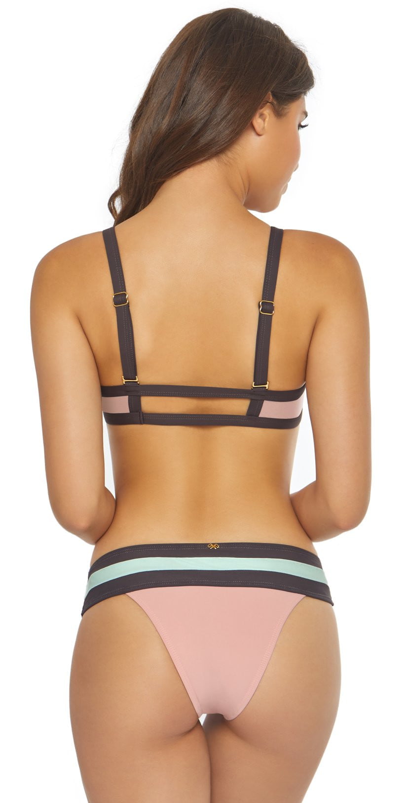 PilyQ Riviera Color Block Banded Bikini Bottom RIV-285T Multi: