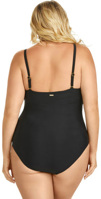 Raisins Curve Ola One Piece Swimsuit in Black Y840085-BLK: