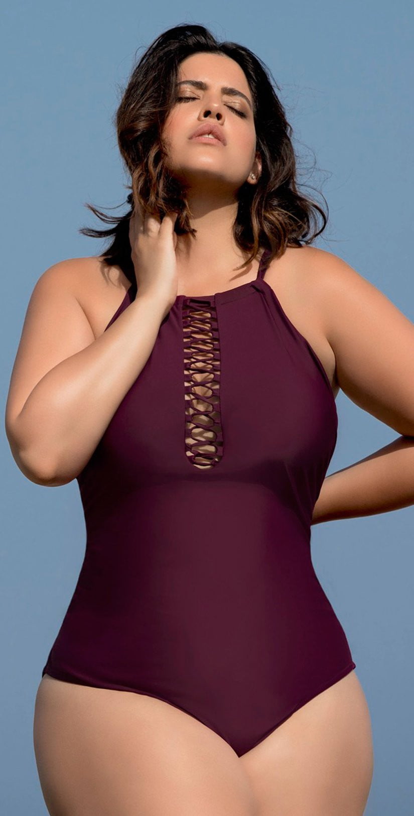 Raisins Curve Ola One Piece Swimsuit in Maroon Y840085-MAR: