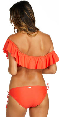 Raisins Sayulita Mermaid Flounce Top in Red Y710026-RED: