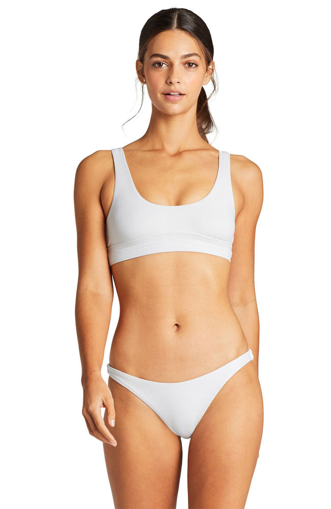 Vitamin A Sienna EcoRib Bikini Tank Top in White front