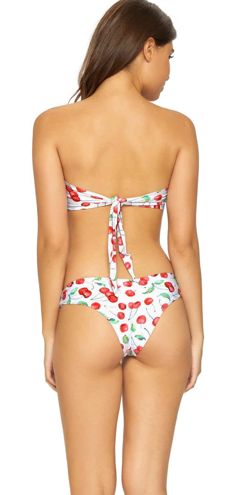 PilyQ Cherry Knot Bandeau Bikini Top CHE-194B: