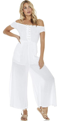 L Space Sao Paulo Romper in White SAPJU18-POP: