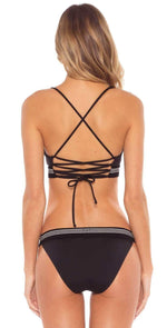 Becca Synergy Black Bralette Bikini Top 763197 BLK: