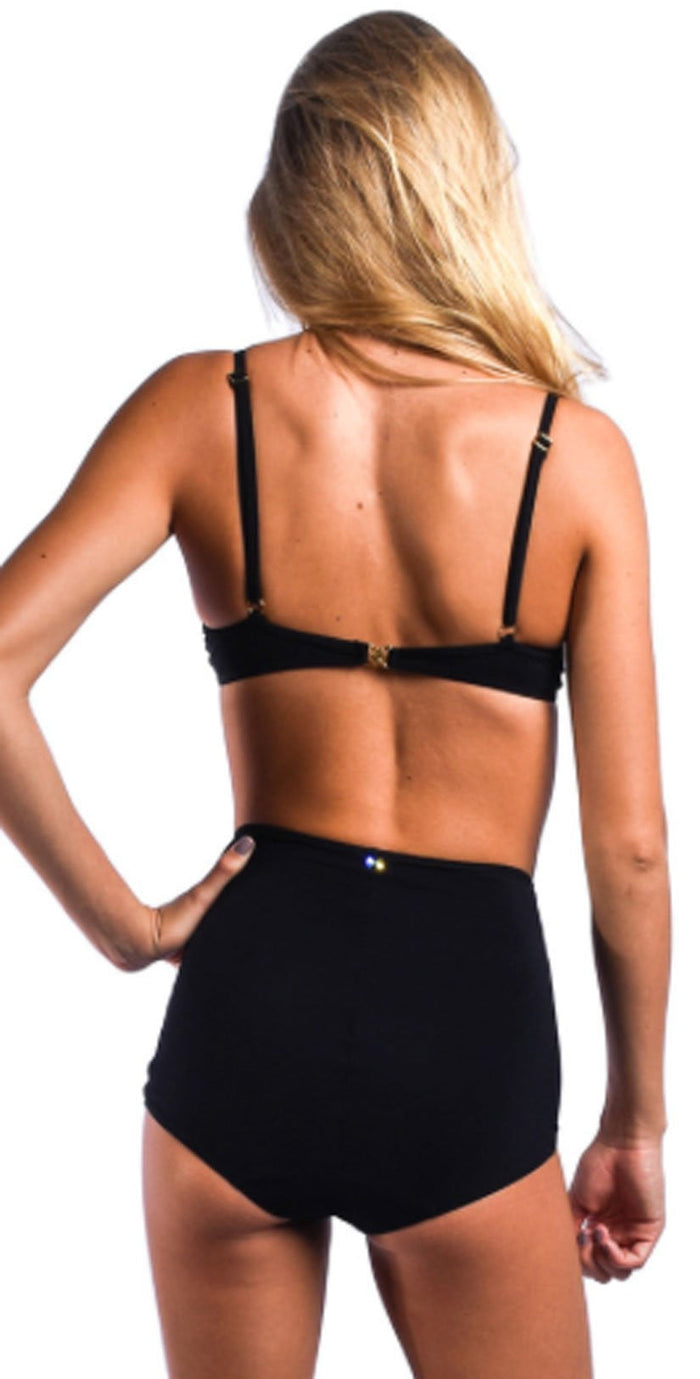 Sauvage Retro Pin-Up Glam High Waist Bottom 4784BLK: