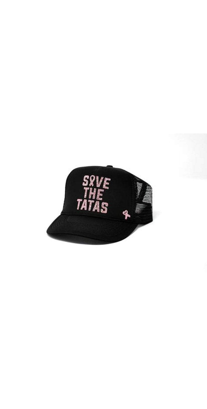 Mother Trucker Save the Tatas Hat In Black:
