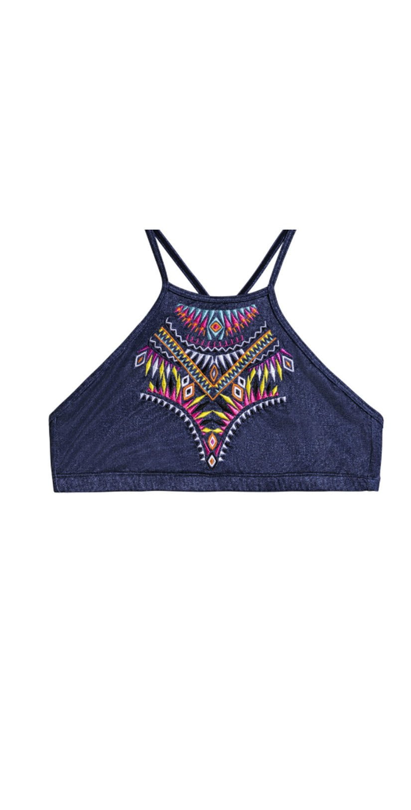 PilyQ Cayman Embroidered Gypsy Halter Top: