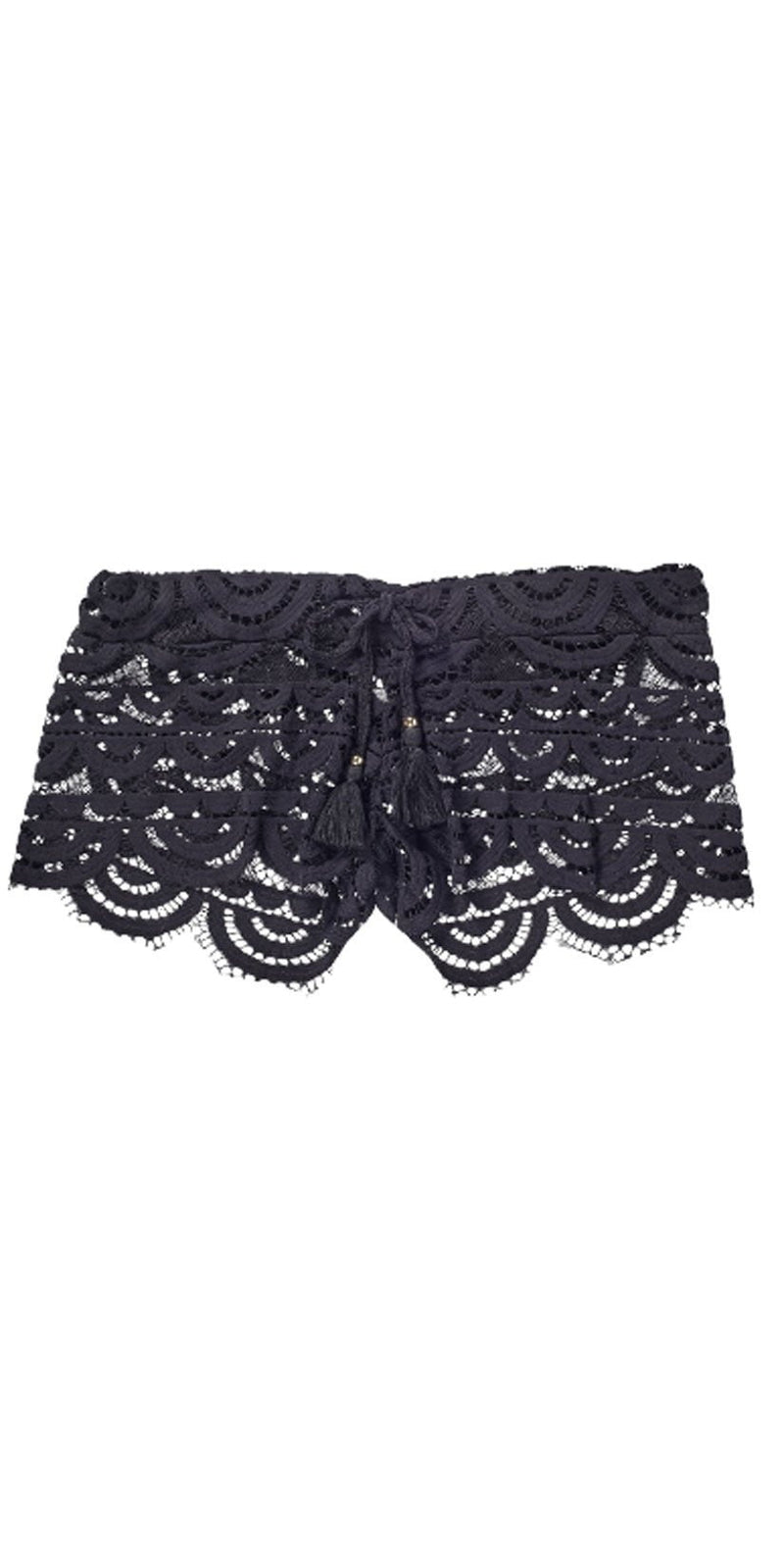 PilyQ Lace Diva Lexi Shorts in Black LCD-442S: