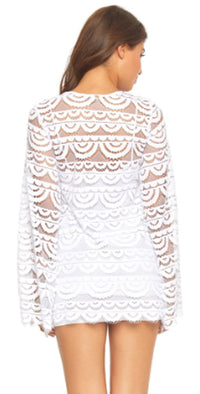 PilyQ Water Lily Noah Tunic in White WAT-445D: