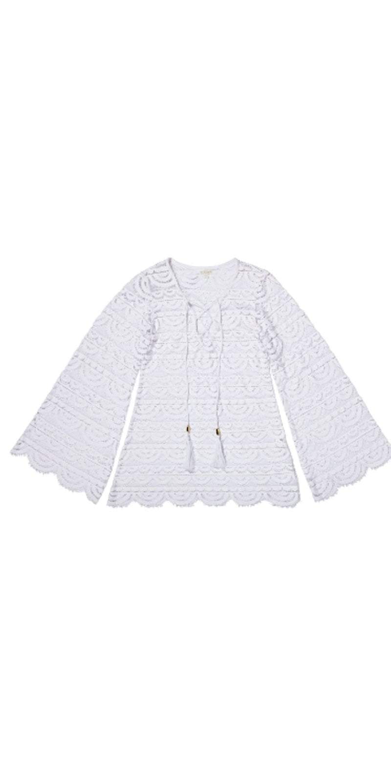 PilyQ Water Lily Noah Tunic in White WAT-445D: