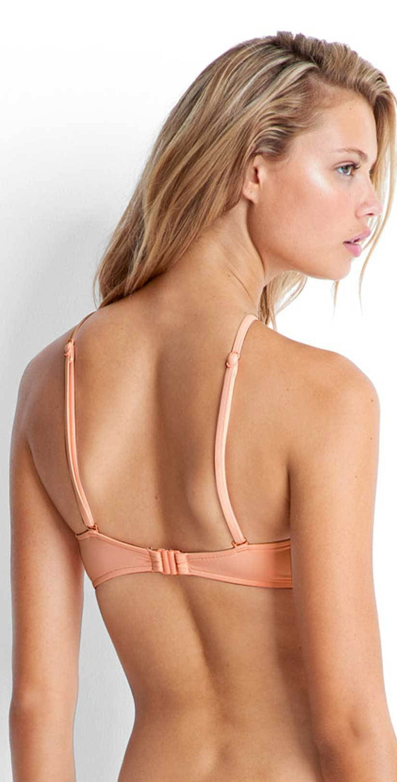 Seafolly Havana High Neck Top in Peach 30643-074-PCH: