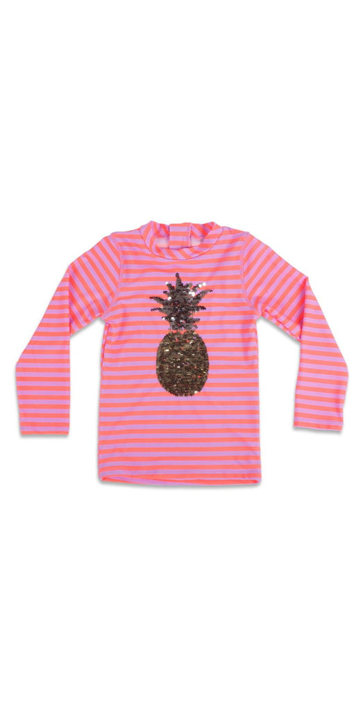 Shade Critters Girl's Magic Sequin Pineapple Rashguard Top SG03A-PIN: