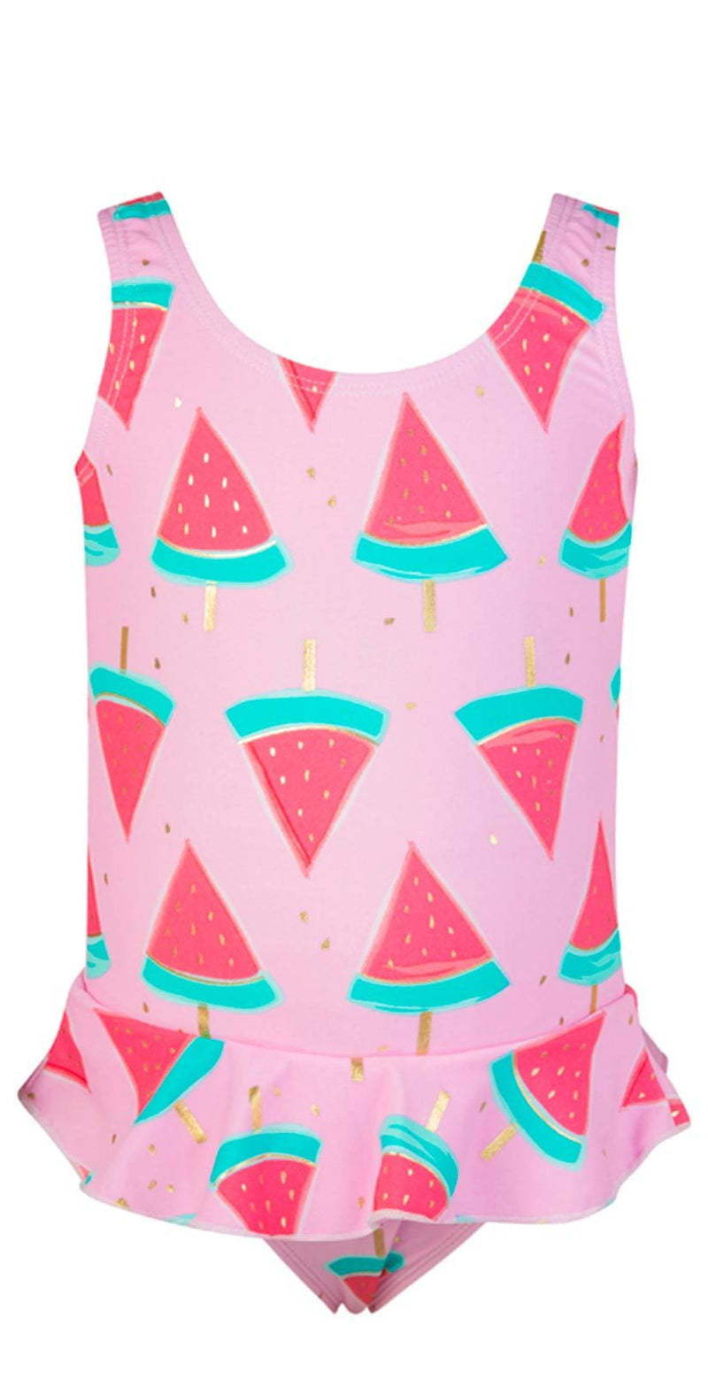 Snapperrock Little Girl's Skirted Watermelon Swimsuit G13049: