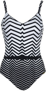 Sunflair Easy Line One Piece Swimsuit 22113 BLK: