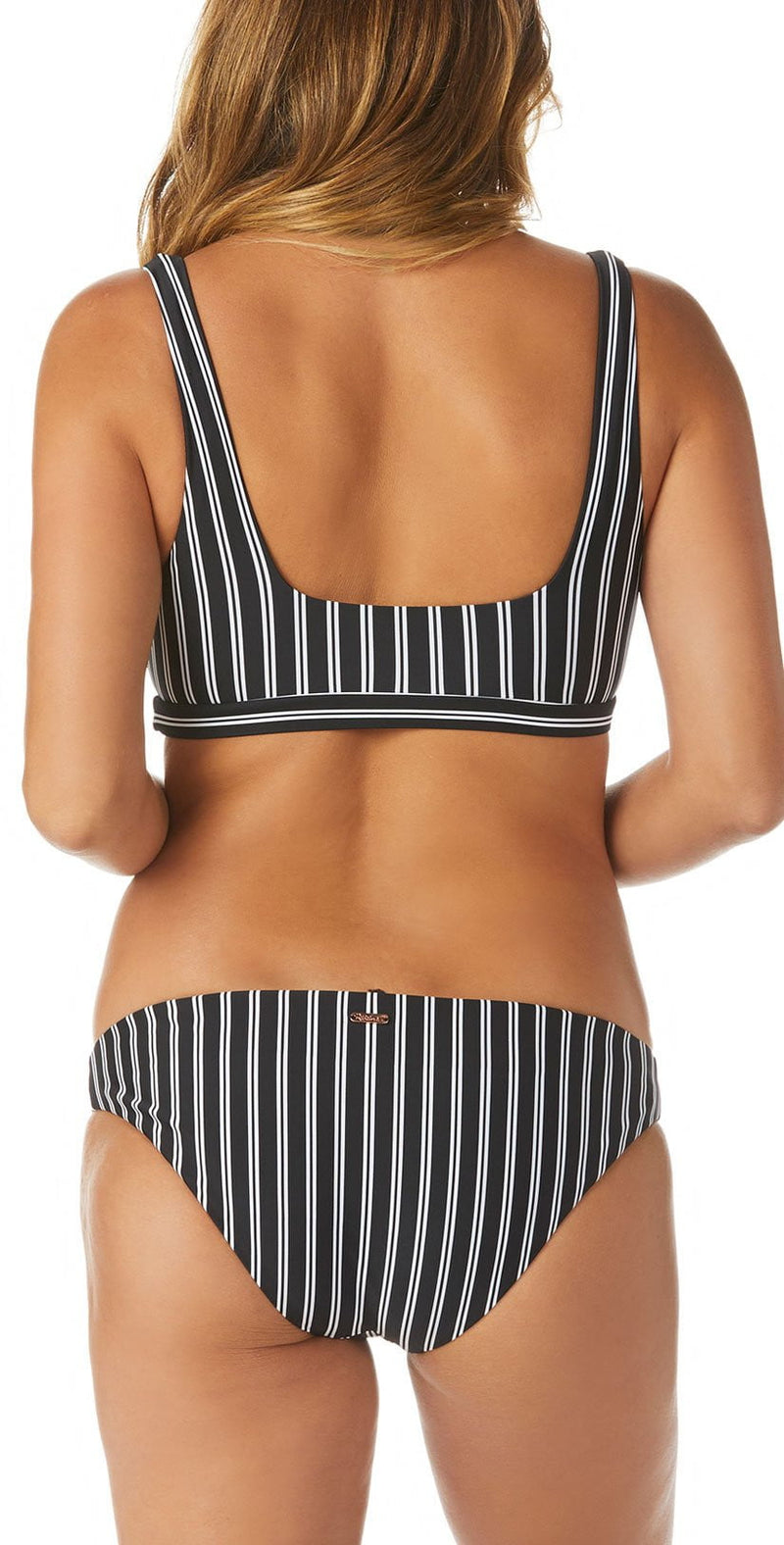 Raisins Del Mar Stripe Low Rider Bikini Bottom A711843-BLK: