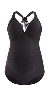 Cache Coeur Maternity Bali One Piece Swimsuit In Black BM174-NOIR: