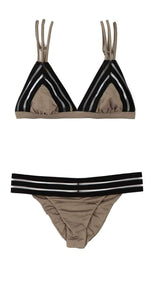 Beach Bunny Sheer Addiction Tri Top In Taupe B16125T1-TAUPE: