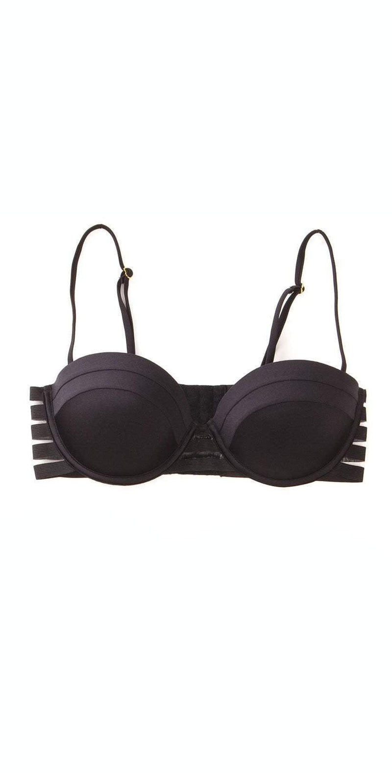 Beach Bunny Sheer Addiction Balconet Top in Black B16125T6-BLCK: