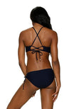 Helen Jon Resort Essentials Lace Back Bralette Bikini Top In Black