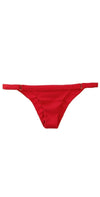 Beach Bunny Rib Tide Skimpy Bikini Bottoms In Red B17125B2-REDD: