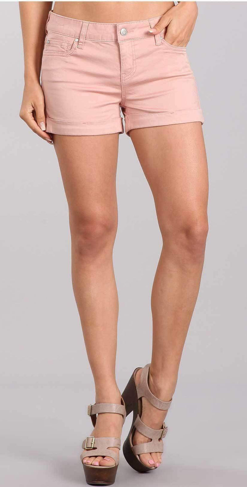 Celebrity Pink Jean 3" Mid Rise Shorts in Misty Rose CJ3050Z35: