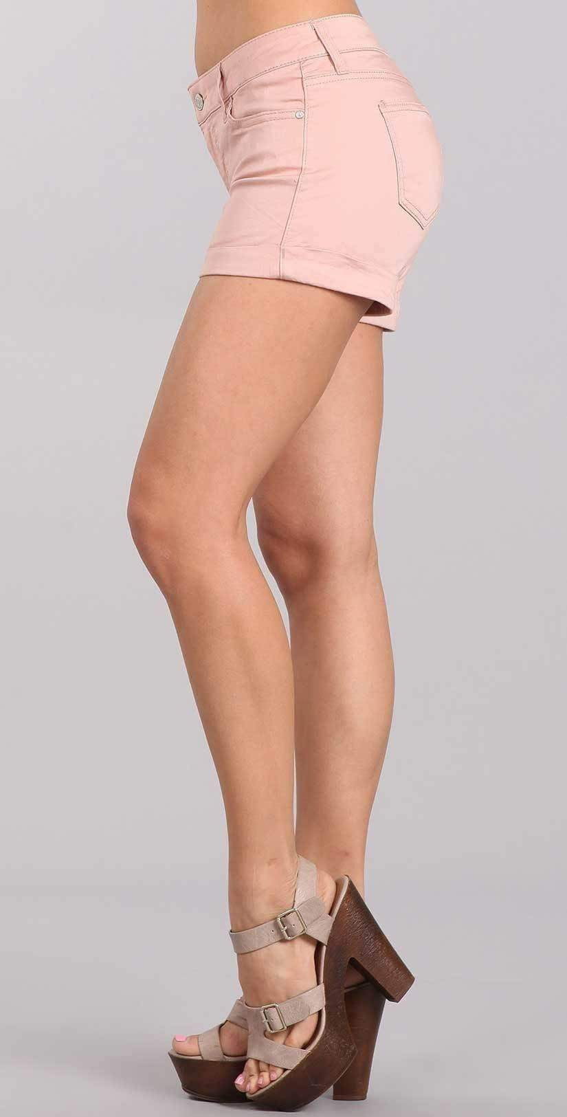 Celebrity Pink Jean 3" Mid Rise Shorts in Misty Rose CJ3050Z35: