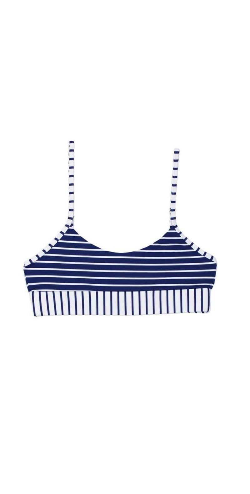 Beach Bunny Emerson Bralette in Navy and White B18138T0-NVWS: