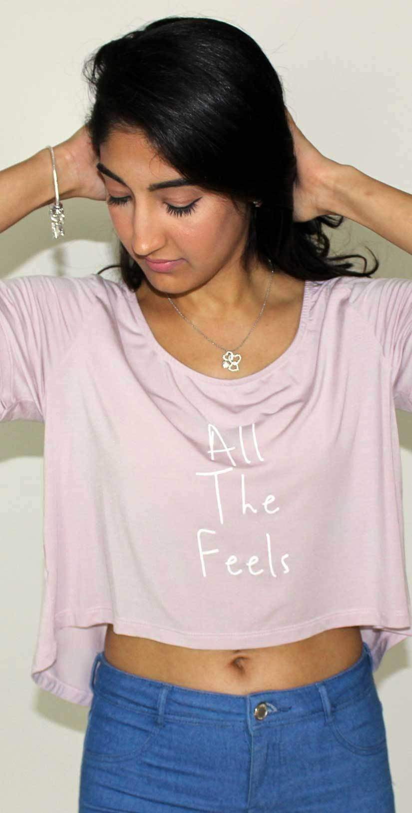 Ete Apparel All the Feels Crop Top Tee 1-13-BLSH-ATF-17-P: