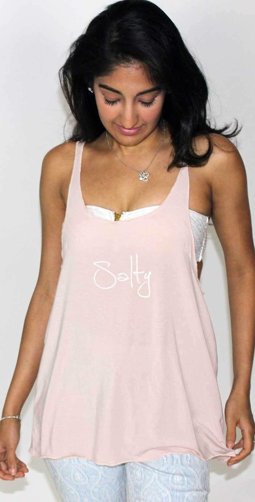 Ete Apparel Salty Tank  Top in Light Pink 1-7-SND-SALTY-17-P: