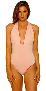 Charmosa Camille Plunge V Neck Reversible One Piece Swimsuit CHMMBR001: