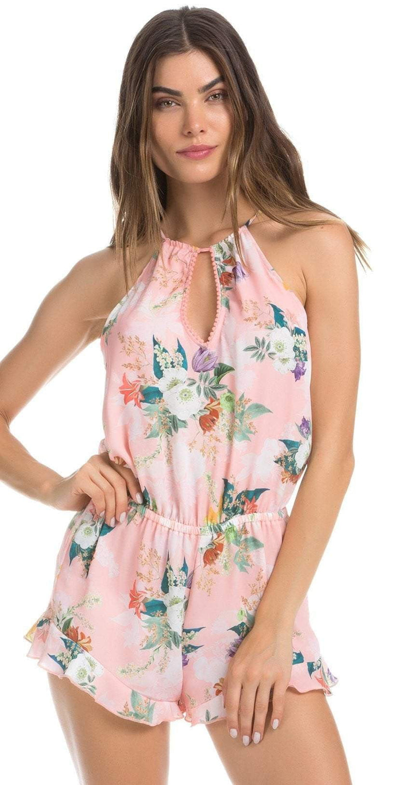 Isabella Rose Blossoms Romper in Pink Floral 4934984-MUL: