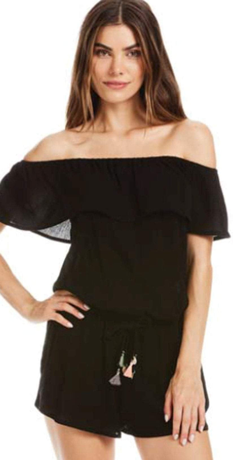 Isabella Rose Besties Ruffle Romper in Black 4054884-BLK: